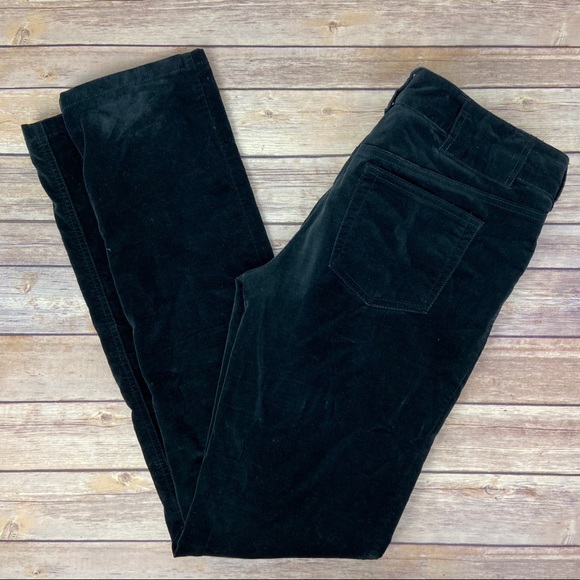 VINCE Black Velvet Straight leg Pants - Picture 1 of 6